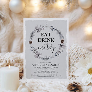 Convites Festa de Natal Russo Winter Wreath