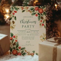 Festa de Natal Rustic Holly Pomegranate
