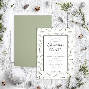 Convites Festa de Natal Rustic Pine Agulha Greenery