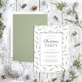 Convites Festa de Natal Rustic Pine Agulha Greenery