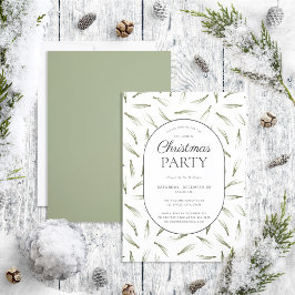 Convites Festa de Natal Rustic Pine Agulha Greenery