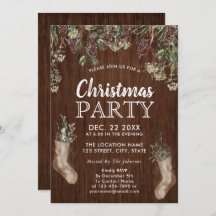 Festa de Natal Rustic Pine Greenery Watercolor