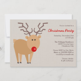 Convites Festa de Natal Rústica e Rústica de Reindeer