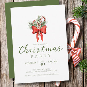 Convites Festa de Natal Simples e Vintage com Cana de Açúca