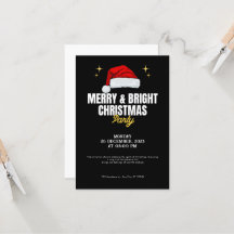 Festa de Natal Simples Preta