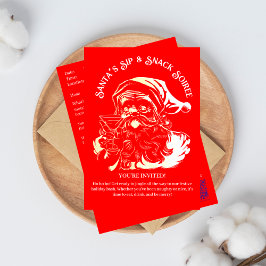 Convites Festa de Natal Sip & Snack Soiree dos papais noeis