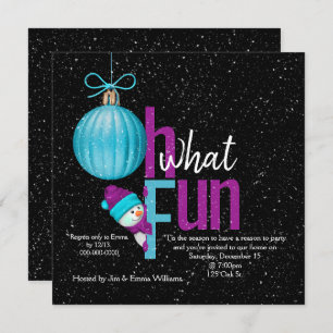 Convites Festa de Natal Snowman