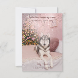 Convites Festa de Natal sofisticada para Pet Foto