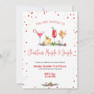 Convites Festa de Natal - Trabalho de Natal com Cocktail