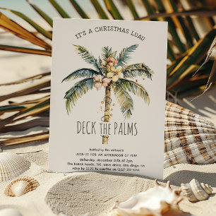 Convites Festa de Natal Tropical Deck the Palms
