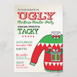 Convites Festa de Natal Ugly Sweater