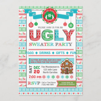Convites Festa de Natal Ugly Sweater