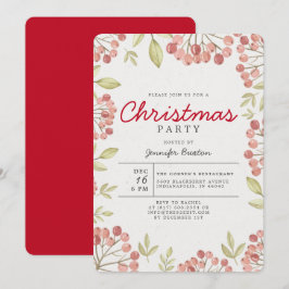 Convites Festa de Natal Única das Berries de inverno