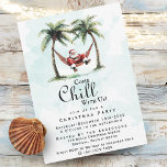 Convites Festa de Natal "Venha Calar Conosco" na Praia Mode<br><div class="desc">Um convite de festas de Natal divertido com Papai Noel relaxando em uma rede entre duas palmeiras. Apresentando a mensagem "Venha relaxar conosco",  este convite de férias moderno é perfeito para o Natal na praia ou para o Natal costeiro se reunirem!</div>