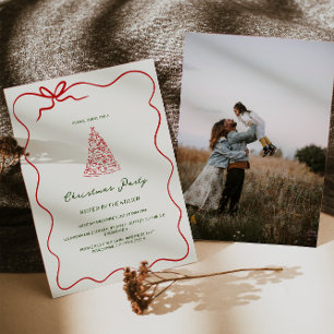 Convites Festa de Natal Verde Moderno