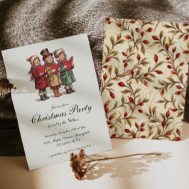 Convites Festa de Natal Vintage do Pai Natal Tradicional