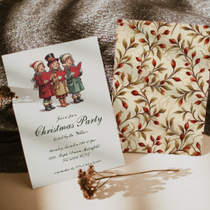 Convites Festa de Natal Vintage do Pai Natal Tradicional