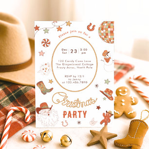 Convites Festa de Natal Western Howdy