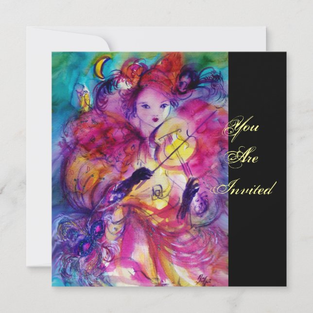 CONVITES FESTA DE NOITE COM MÁSCARAS (Frente)