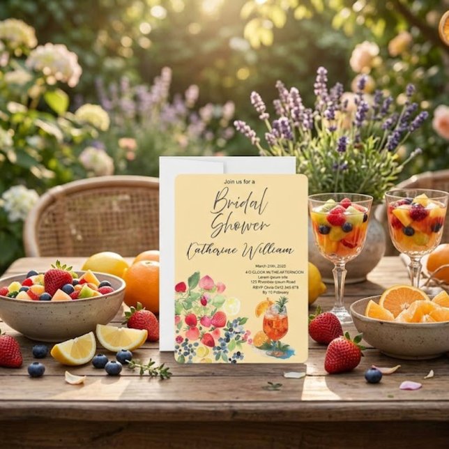 Convites Festa de Noiva com Frutas Doces e Suculentas (Criador carregado)