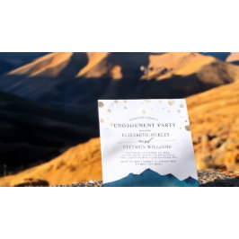 Convites Festa de noivado das Montanhas do Ouro Azul de Aqu