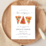 Convites Festa de noivado de Amor e Pizza<br><div class="desc">Convite para Festas de noivado de Pizza e Amor</div>