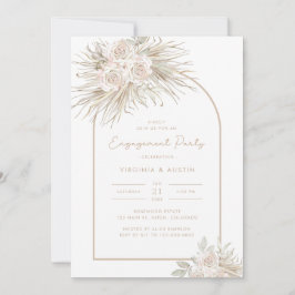 Convites Festa de noivado de Aquarela