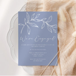 Convites Festa de noivado de Boho das Flores do Periwinkle