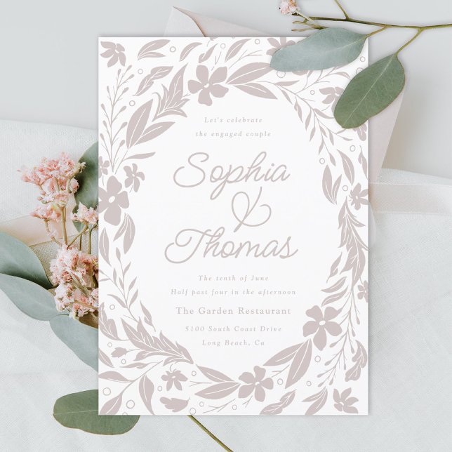 Convites Festa de noivado de Casais Neutros para o Gênero (Criador carregado)