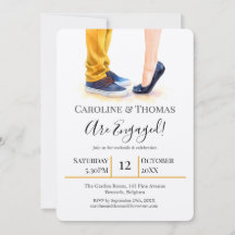 Festa de Noivado de Casal com Aquarela Moderna