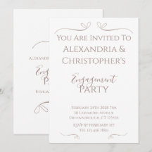 Festa de noivado de Casamento Chic Mínimo