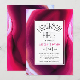 Convites Festa de noivado de casamento com fatias de agata 