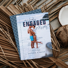 Convites Festa de noivado de Casamento de Fotos Elegante