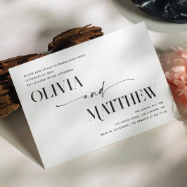 Convites Festa de noivado de casamento de fotos minimalista