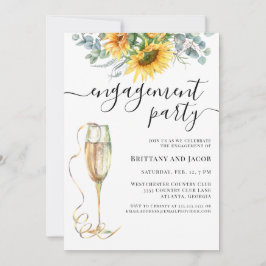 Convites Festa de noivado de Casamento de Girassol