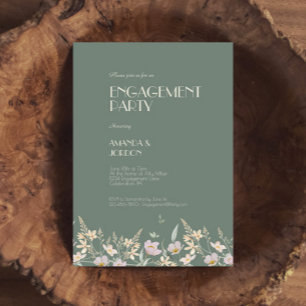 Convites Festa de noivado de Casamento do Deco de Seldflowe