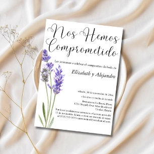 Convites Festa de Noivado de Casamento Lavanda Mínima Espan