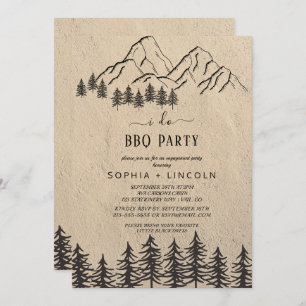 Convites Festa de noivado de CHURRASCO 'I Do' da Woodland M