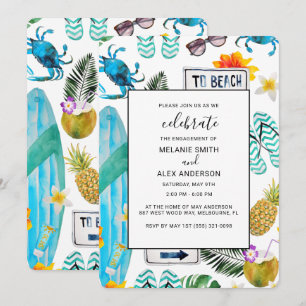 Convites Festa de noivado de CHURRASCO no Exterior de Verã