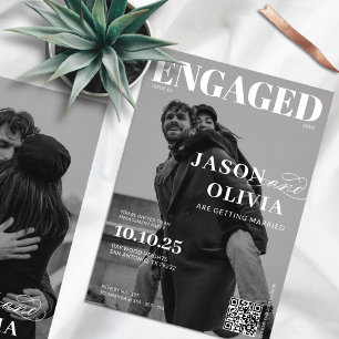 Convites Festa de noivado de Cobrir da Revista Preta e Bran