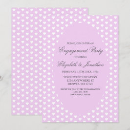 Convites Festa de noivado de Corações Roxos