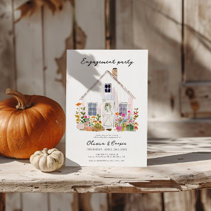 Convites Festa de noivado de fazenda russa do estilo celeir