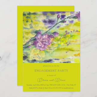 Convites Festa de noivado De Flores De Gladiolus E Calla