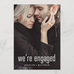 Convites Festa de noivado de Fotos Moderna Minimalista