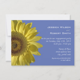 Convites Festa de noivado de girassol amarelo-claro