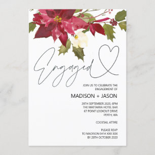 Convites Festa de noivado de inverno de inverno