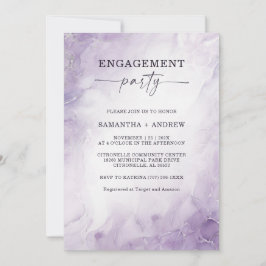 Convites Festa de noivado de Lavanda personalizada