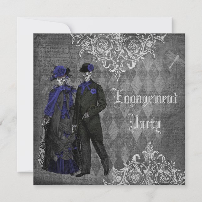 Convites Festa de noivado de noiva e noiva de Halloween ass (Frente)