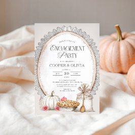 Convites Festa de noivado de outono Elegante