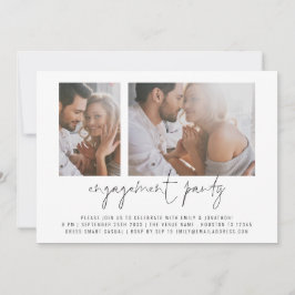 Convites Festa de noivado de Script de Foto Moderno 2